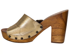 Mister Zimi Gold Donna Clogs - Size 38 - Image 1