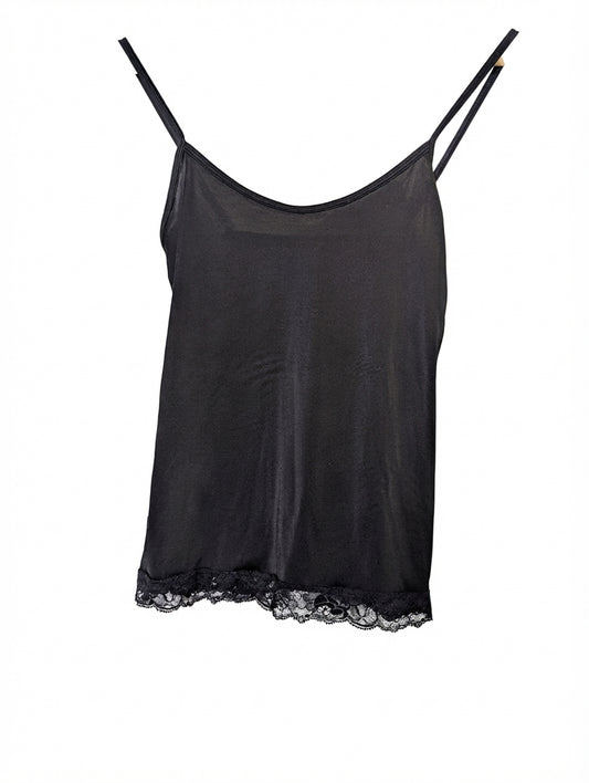 Collette Dinnigan Camisole Black Lace Trim Size XS - Image 1