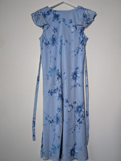 Bia Clothing Floral Midi Dress Blue Flutter Sleeve - Image 6