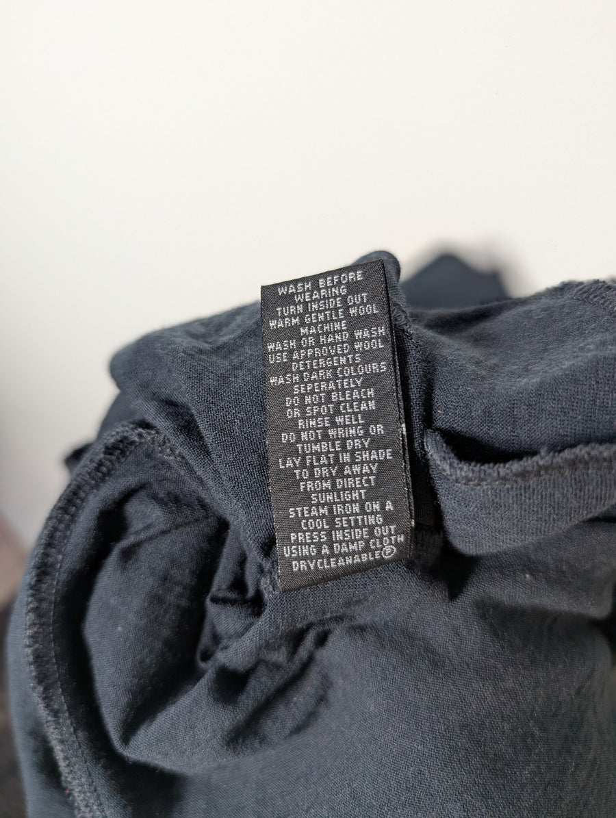 Foil Open Front Cardigan Pure Merino Wool Grey Size XL - Image 8
