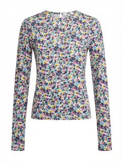 Nina Ricci Floral Long Sleeve Top Multicolour Size 36 FR - Image 1