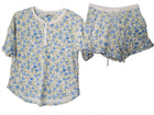 Peter Alexander Women's Floral Waffle Knit Pajama Set Blue XS - Image 1
