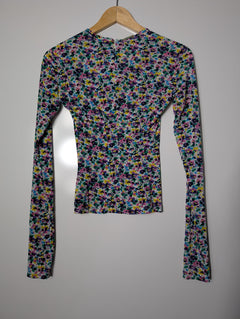 Nina Ricci Floral Long Sleeve Top Multicolour Size 36 FR - Image 3
