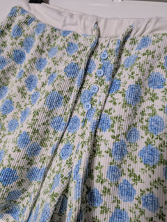 Peter Alexander Women's Floral Waffle Knit Pajama Set Blue XS - Image 3