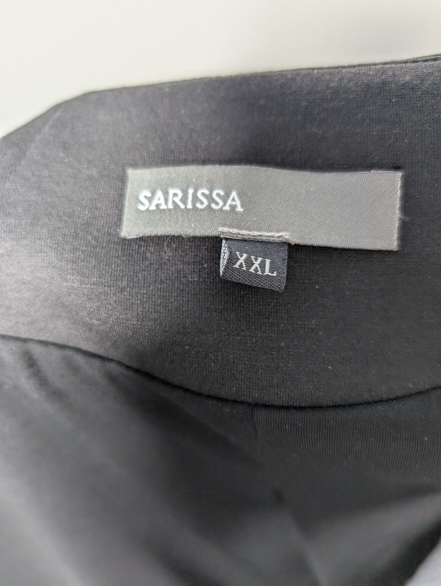 SARISSA Women's Open Front Cropped Blazer Black XXL - Image 4