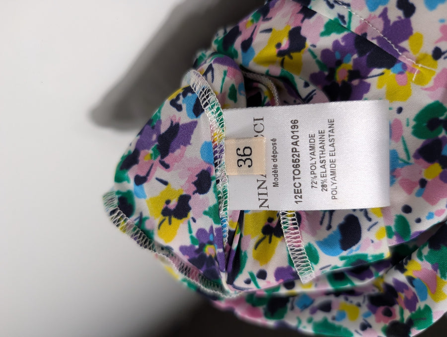 Nina Ricci Floral Long Sleeve Top Multicolour Size 36 FR - Image 7