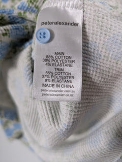 Peter Alexander Women's Floral Waffle Knit Pajama Set Blue XS - Image 7