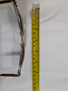 Chloé Aviator Sunglasses Brown Leather Trim - Image 5