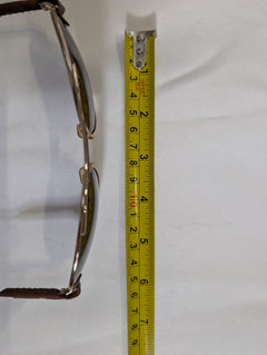 Chloé Aviator Sunglasses Brown Leather Trim - Image 5