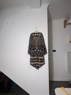 SPELL Floral Print Tunic Dress Black Beige Size L - Image 2