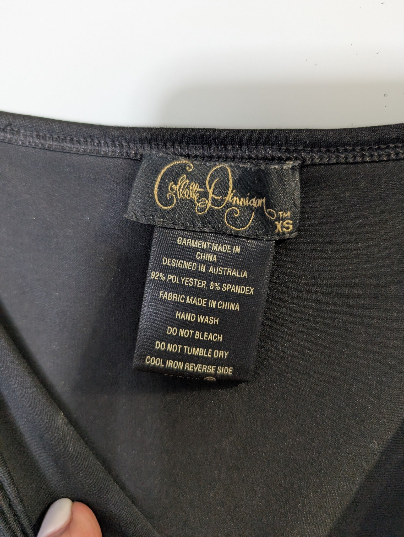 Collette Dinnigan Camisole Black Lace Trim Size XS - Image 2