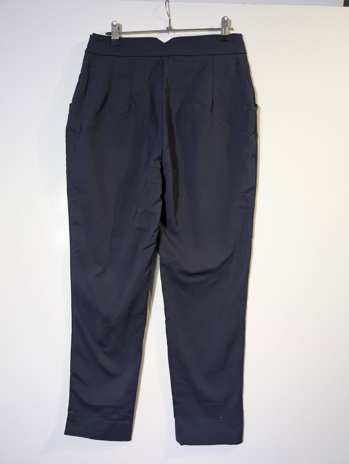 Portmans Sailor-Style High-Waisted Trousers Navy Blue Women's Size 10 - Image 5
