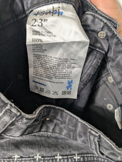 Ksubi High-Rise Denim Jeans Washed Black Raw Hem Size 23 - Image 7