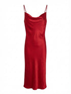 Whyte Valentyne Satin Cowl Neck Midi Slip Dress Red Size 6 - Image 1