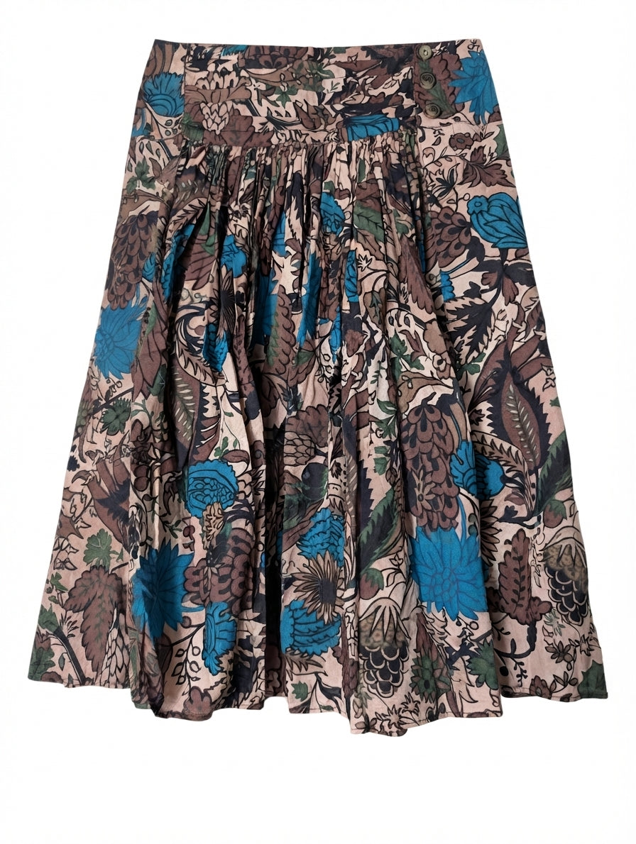 Scanlan Theodore Floral Pleated Midi Skirt Multicolour - Image 1