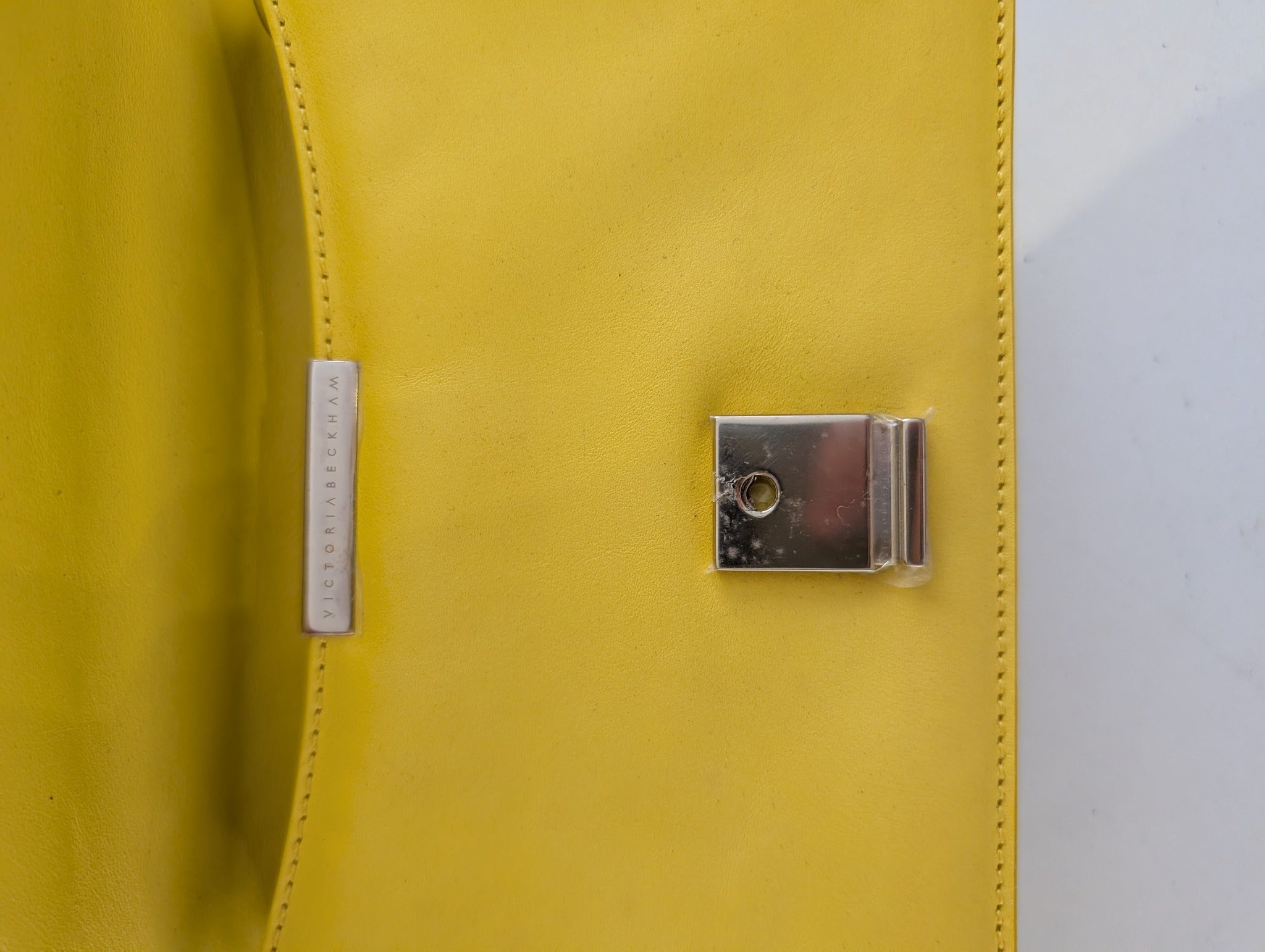 Victoria Beckham Leather Crossbody Bag Yellow - Image 3