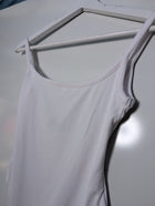 All Things Golden Ribbed Scoop Neck Bodysuit White Size S - Image 2