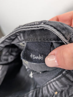 Ksubi High-Rise Denim Jeans Washed Black Raw Hem Size 23 - Image 8