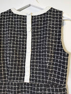 Portmans Sleeveless Tweed Check Dress Black and White Size 10 - Image 8