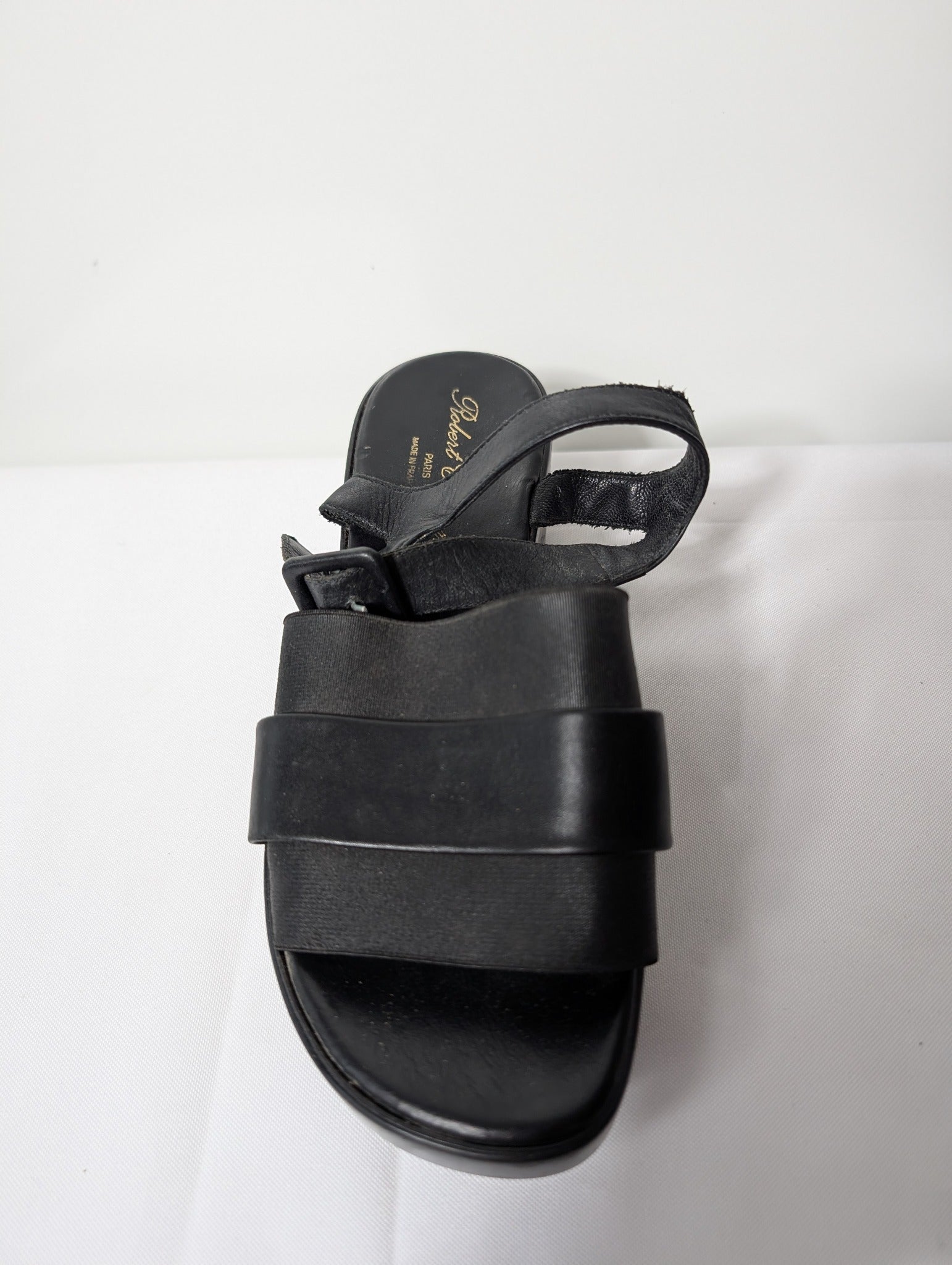 Robert Clergerie Platform Sandals Black Leather EU 38.5 - Image 2
