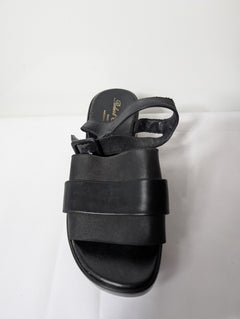 Robert Clergerie Platform Sandals Black Leather EU 38.5 - Image 2