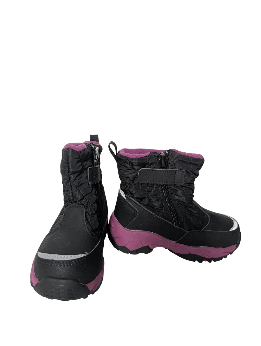 Crane Children's Winter Snow Boots Black and Purple - Image 1