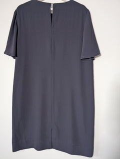 Veronika Maine Flutter Sleeve Shift Dress Navy Blue Size 16 - Image 4