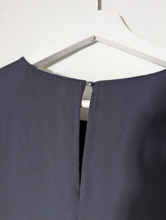 Veronika Maine Flutter Sleeve Shift Dress Navy Blue Size 16 - Image 6