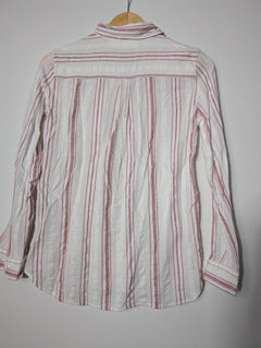 Isabel Marant Étoile Striped Button-Down Shirt White and Red Size 40 - Image 3