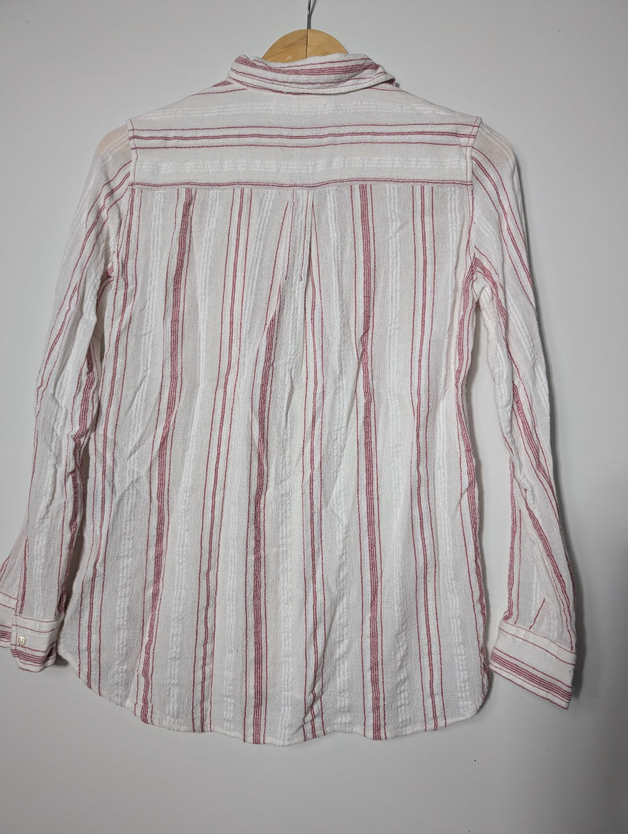Isabel Marant Étoile Striped Button-Down Shirt White and Red Size 40 - Image 3