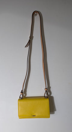 Victoria Beckham Leather Crossbody Bag Yellow - Image 4