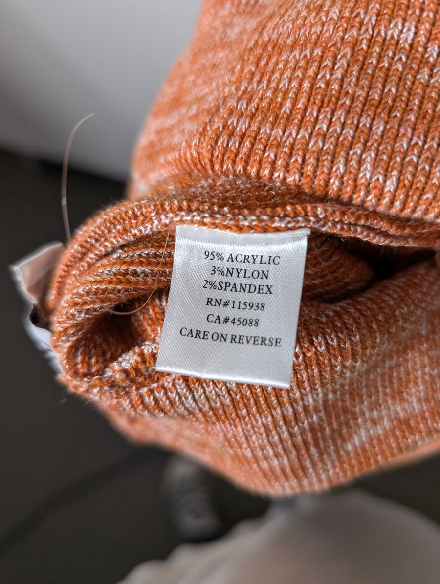 Red Berry Ribbed Knit Flare Pants Orange Women's Size S - Image 6