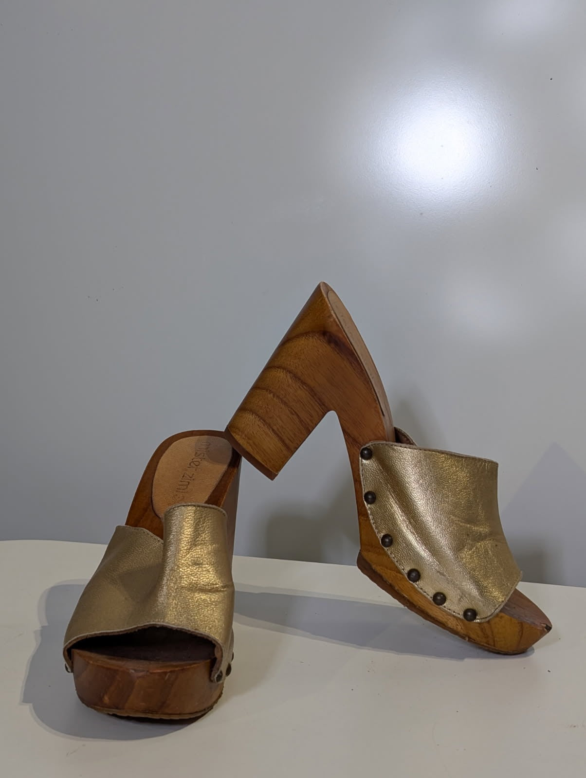Mister Zimi Gold Donna Clogs - Size 38 - Image 2