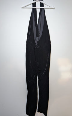 Bianca Spender Velvet Halter Neck Jumpsuit Black Size 14 - Image 6