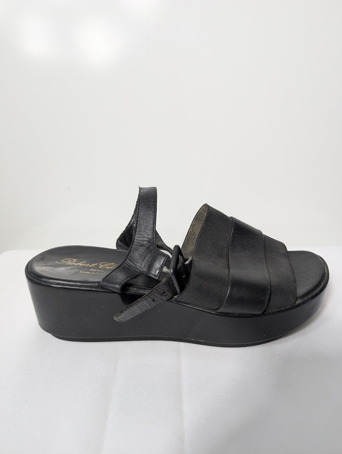 Robert Clergerie Platform Sandals Black Leather EU 38.5 - Image 3