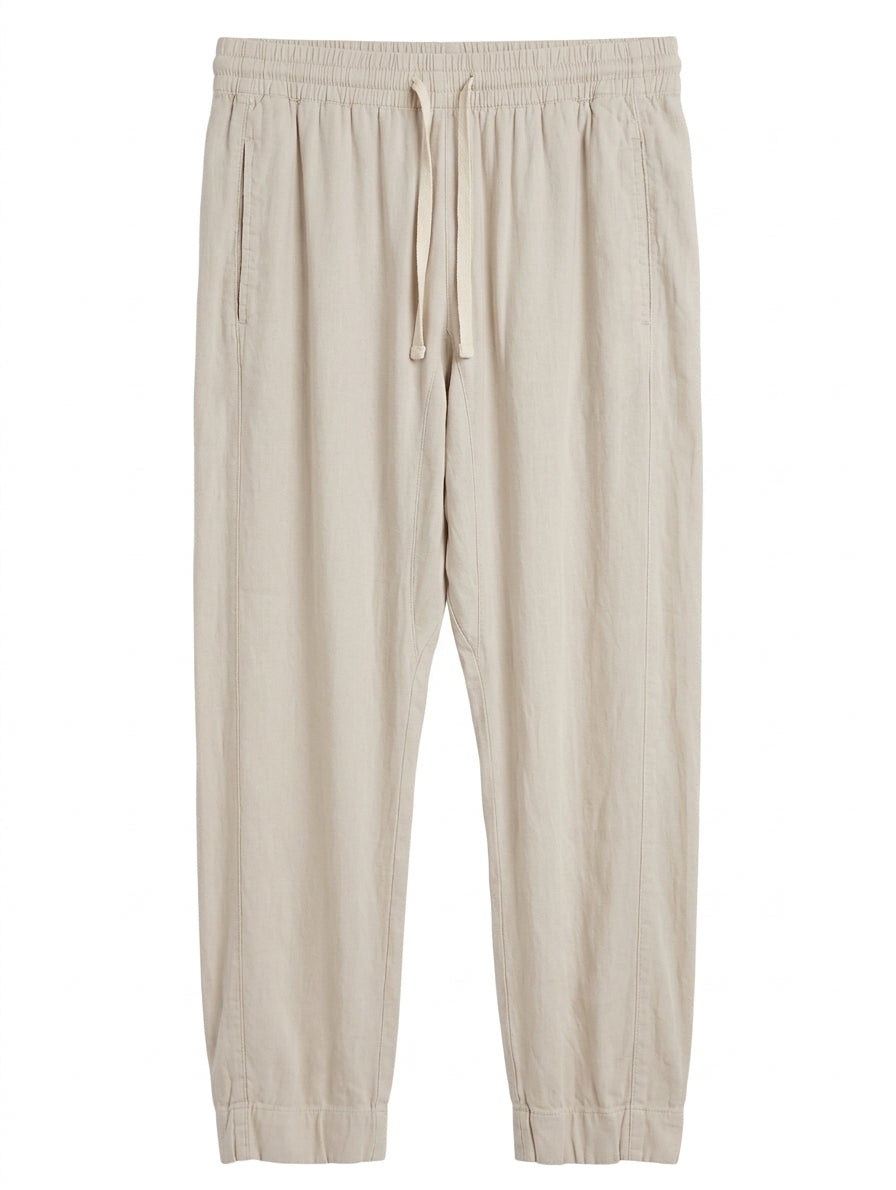 Witchery Linen Blend Drawstring Jogger Pants Beige Women's Size 12 - Image 1