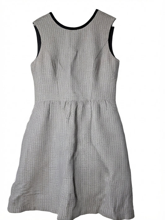 Cue Sleeveless Textured Fit and Flare Dress Grey Women's AU 12 - Image 1