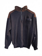 Sovrano Vintage Quarter-Zip Wool Sweater Navy 2XL - Image 1