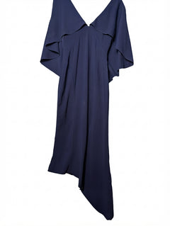 Ginger & Smart Asymmetrical Cape Dress Navy Blue Size:8 - Image 1