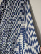 Daniela Drei Pleated Midi Skirt Blue and White Striped IT 44 - Image 3