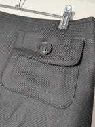 Burberry London Herringbone Wool Mini Skirt Black UK 8 - Image 2