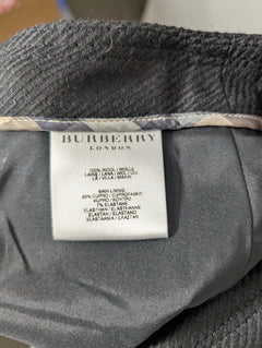 Burberry London Herringbone Wool Mini Skirt Black UK 8 - Image 5
