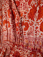 Natalie Martin Silk Floral Maxi Dress Sunset Orange XS/S - Image 2
