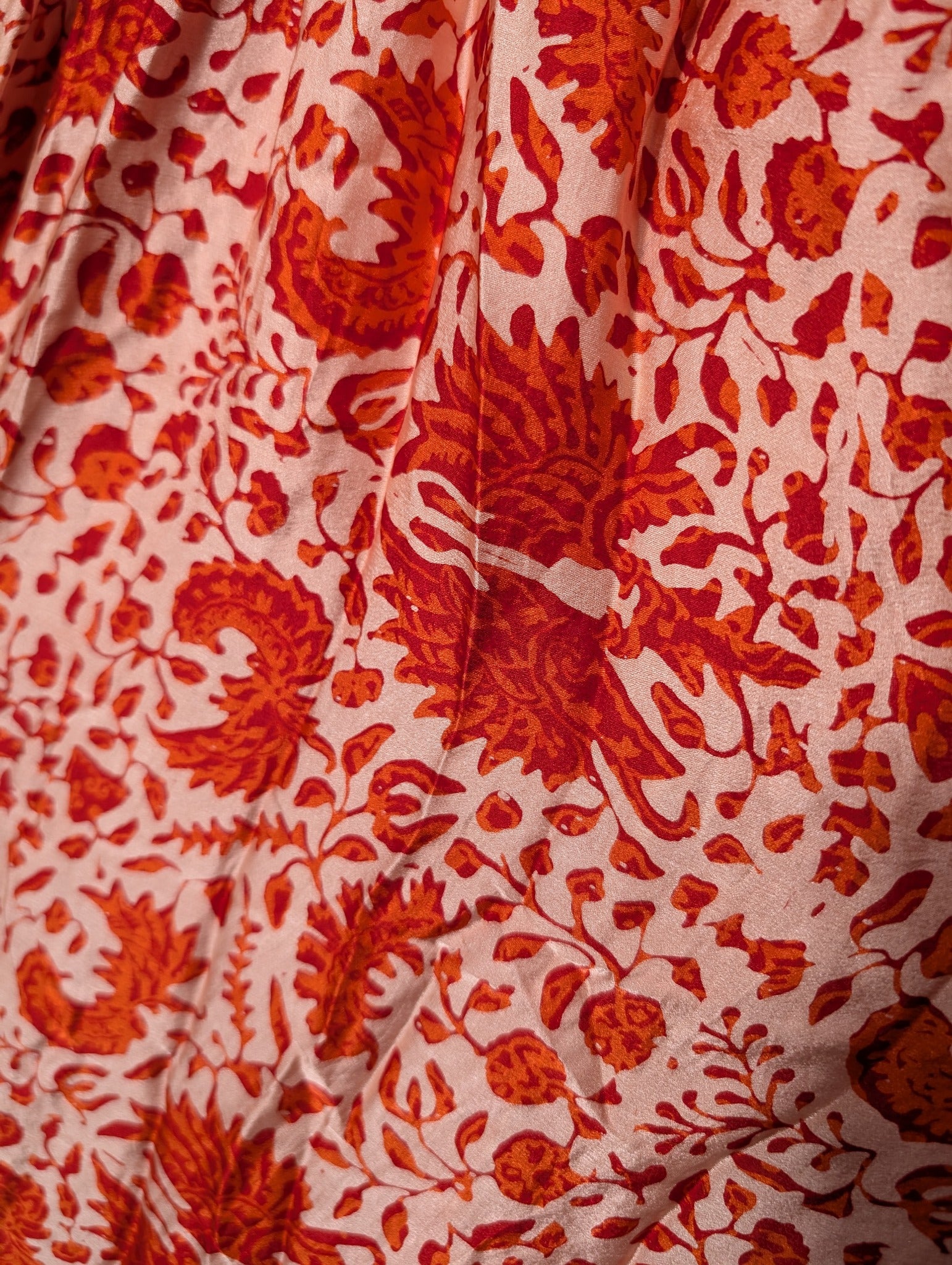 Natalie Martin Silk Floral Maxi Dress Sunset Orange XS/S - Image 3