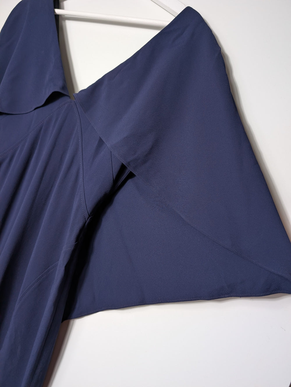 Ginger & Smart Asymmetrical Cape Dress Navy Blue Size:8 - Image 2