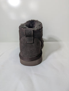 Hush Ankle Boots Grey Suede-Effect Faux Fur Lined - Image 3
