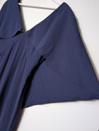 Ginger & Smart Asymmetrical Cape Dress Navy Blue Size:8 - Image 2