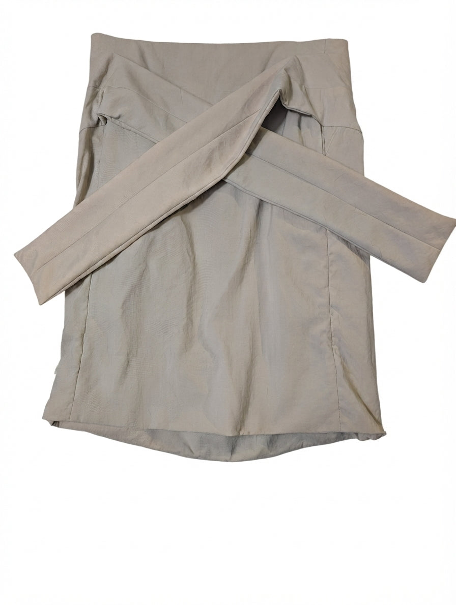 Marni Wrap-Style Mini Skirt Beige IT 40