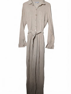 Maurie + Eve Long Sleeve Button-Up Jumpsuit Fawn AU 12 - Image 1