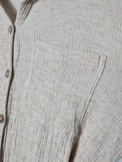 Maurie + Eve Long Sleeve Button-Up Jumpsuit Fawn AU 12 - Image 3